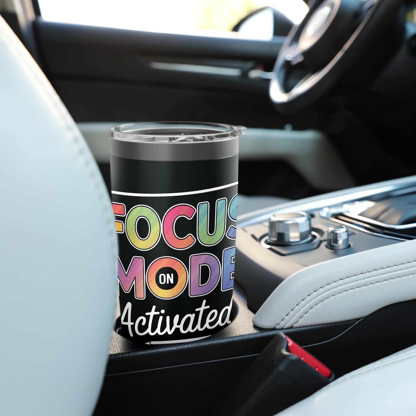 Focus Mode Activated Rainbow Art Stainless Steel Insulated Tumbler