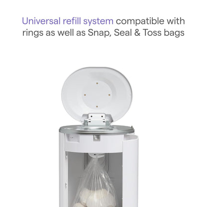 Baby UV Diaper Pail, #1 in Odor Control, Step Pedal, White