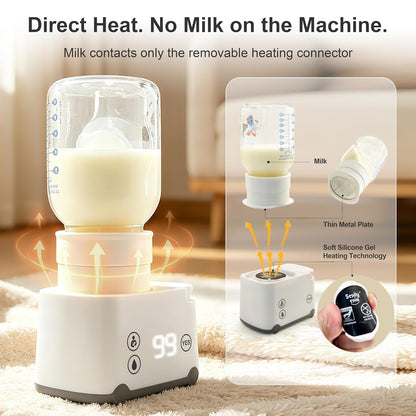 Portable Baby Bottle Warmer for Travel, Accurate Temperature Control