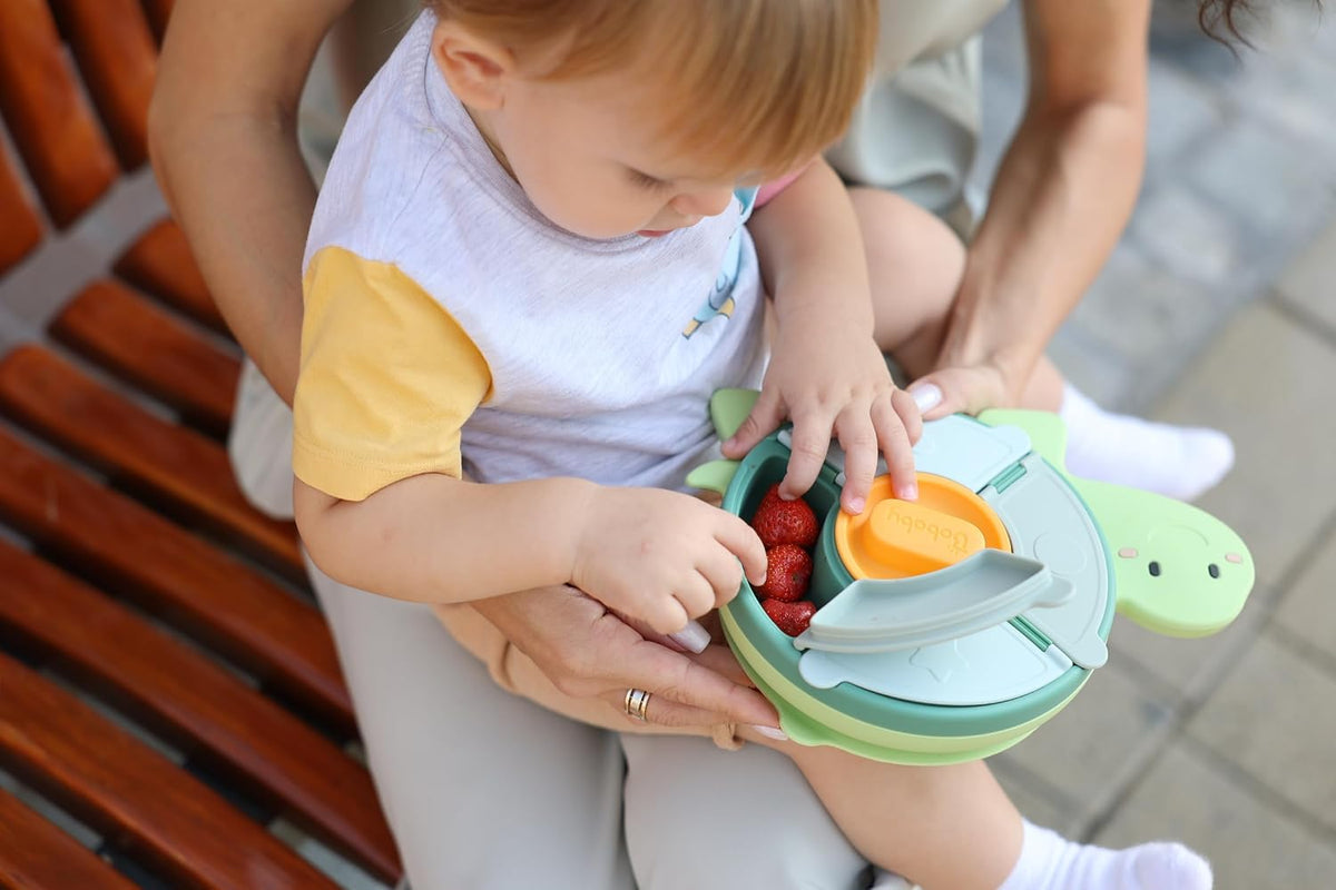 Silicone Snack Containers for Kids | Toddler Snack Box 5 Compartment