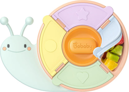 Silicone Snack Containers for Kids | Toddler Snack Box 5 Compartment