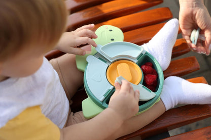 Silicone Snack Containers for Kids | Toddler Snack Box 5 Compartment