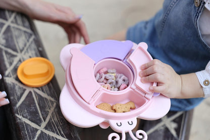 Silicone Snack Containers for Kids | Toddler Snack Box 5 Compartment