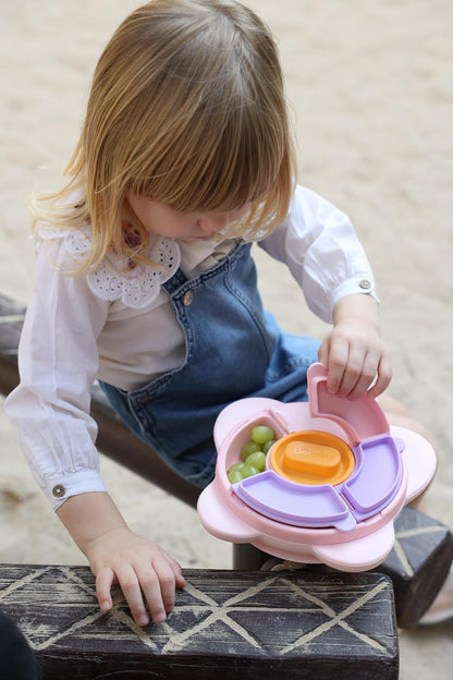 Silicone Snack Containers for Kids | Toddler Snack Box 5 Compartment