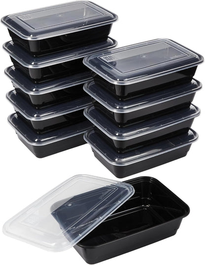 Meal Prep Containers, Single Compartment 10-Pack