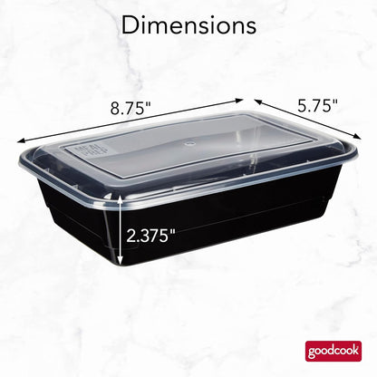 Meal Prep Containers, Single Compartment 10-Pack
