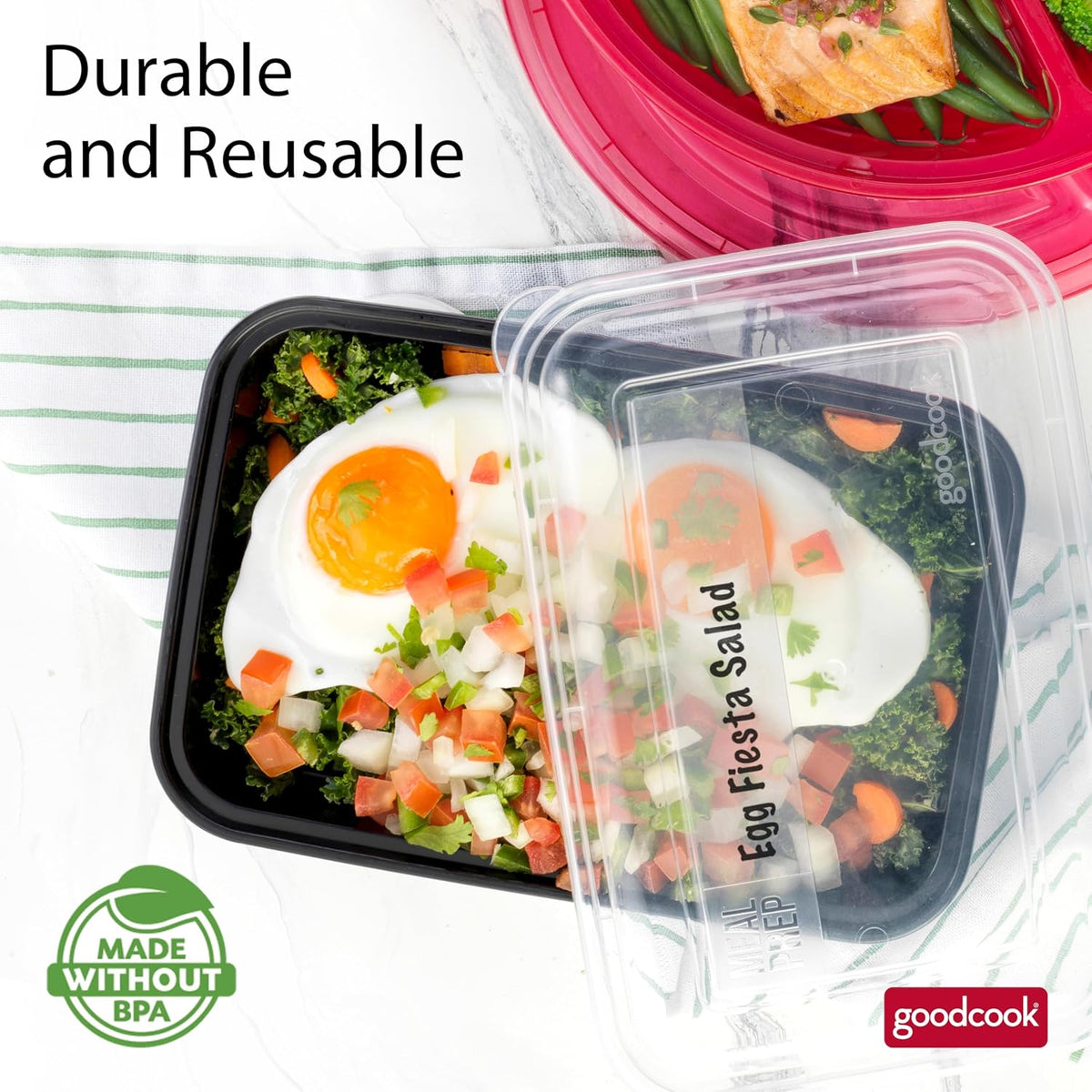 Meal Prep Containers, Single Compartment 10-Pack