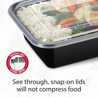 Meal Prep Containers, Single Compartment 10-Pack