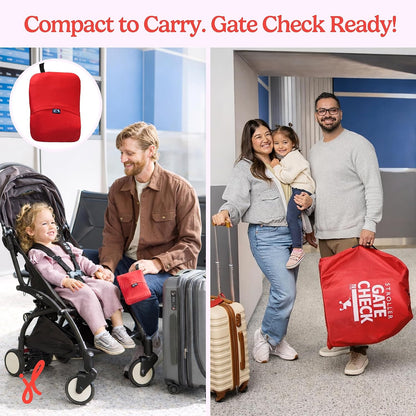 J.L. Childress Gate Check Travel Bag for Compact-Fold Strollers, Red