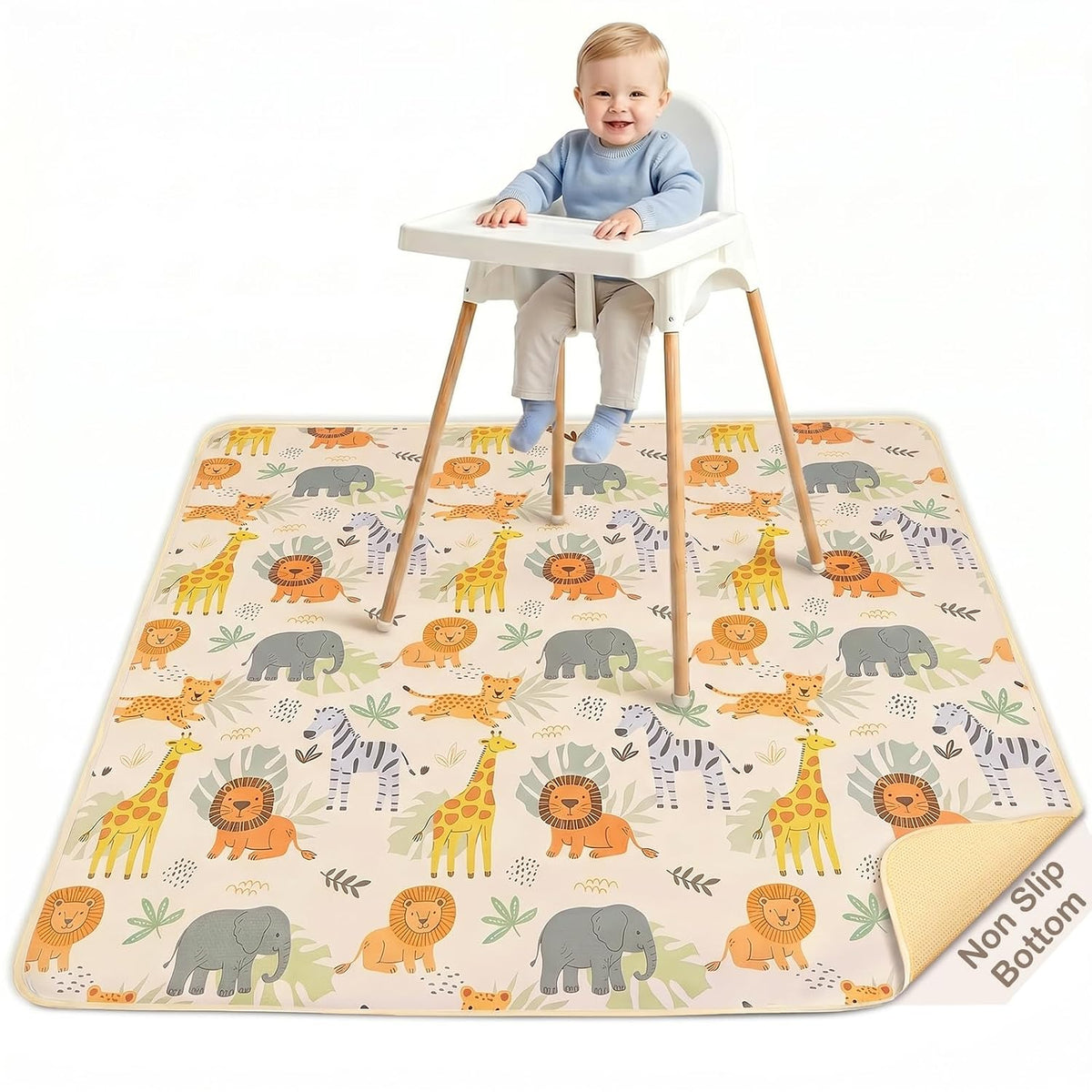 Splat Mat for Under High Chair, Waterproof & Mess-Proof Floor Mat
