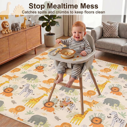 Splat Mat for Under High Chair, Waterproof & Mess-Proof Floor Mat