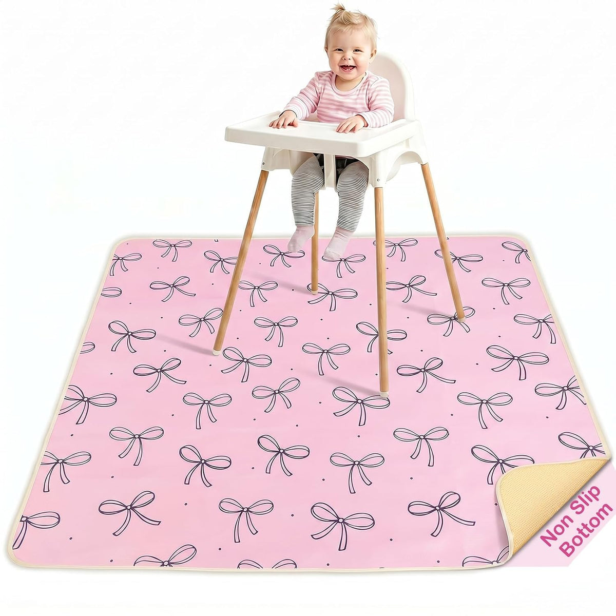 Splat Mat for Under High Chair, Waterproof & Mess-Proof Floor Mat