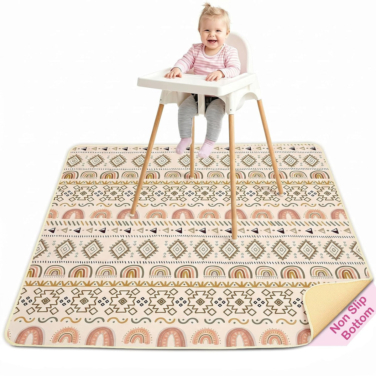 Splat Mat for Under High Chair, Waterproof & Mess-Proof Floor Mat
