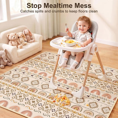 Splat Mat for Under High Chair, Waterproof & Mess-Proof Floor Mat