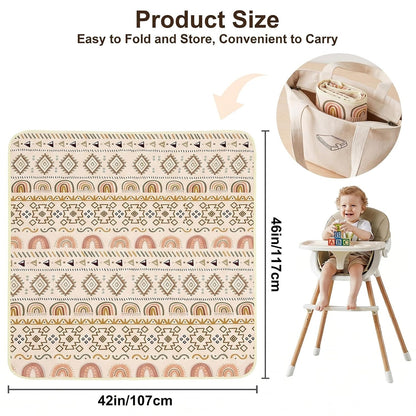 Splat Mat for Under High Chair, Waterproof & Mess-Proof Floor Mat