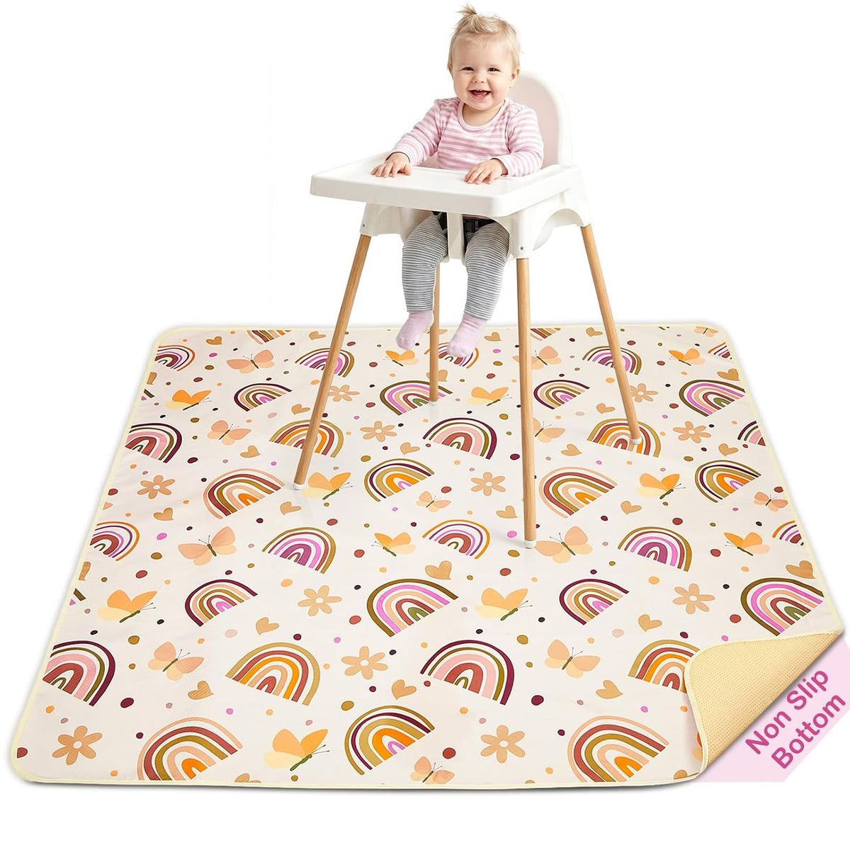 Splat Mat for Under High Chair, Waterproof & Mess-Proof Floor Mat
