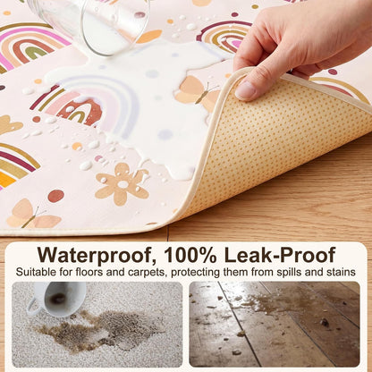 Splat Mat for Under High Chair, Waterproof & Mess-Proof Floor Mat