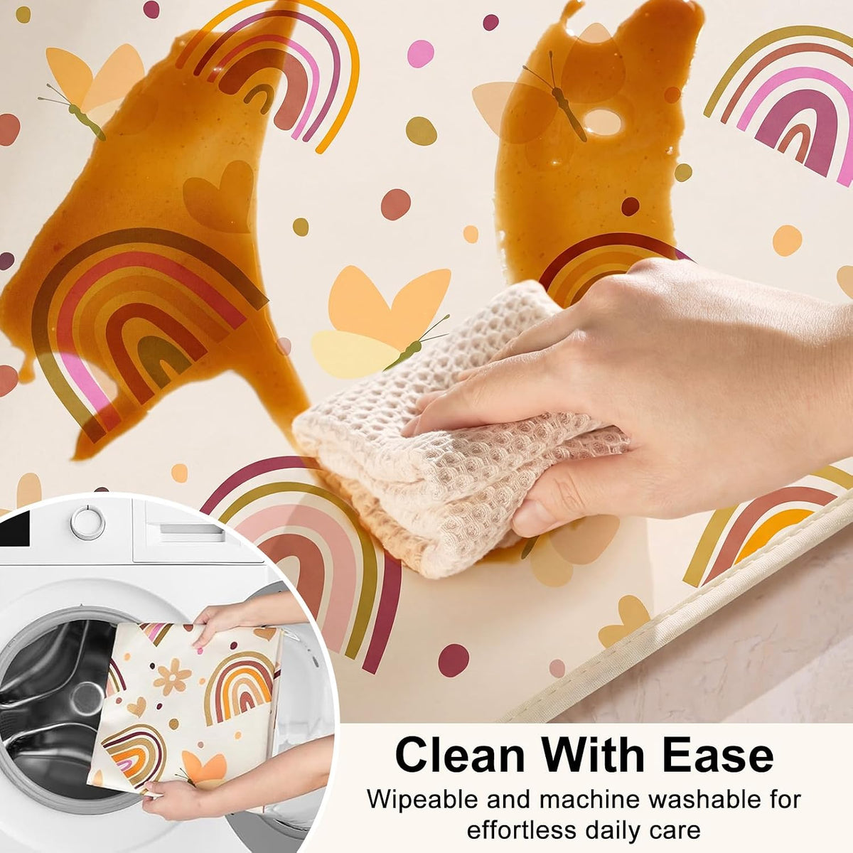 Splat Mat for Under High Chair, Waterproof & Mess-Proof Floor Mat