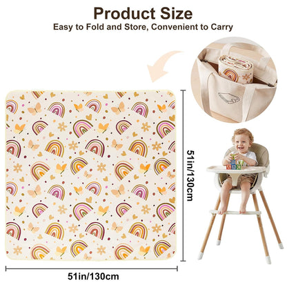 Splat Mat for Under High Chair, Waterproof & Mess-Proof Floor Mat