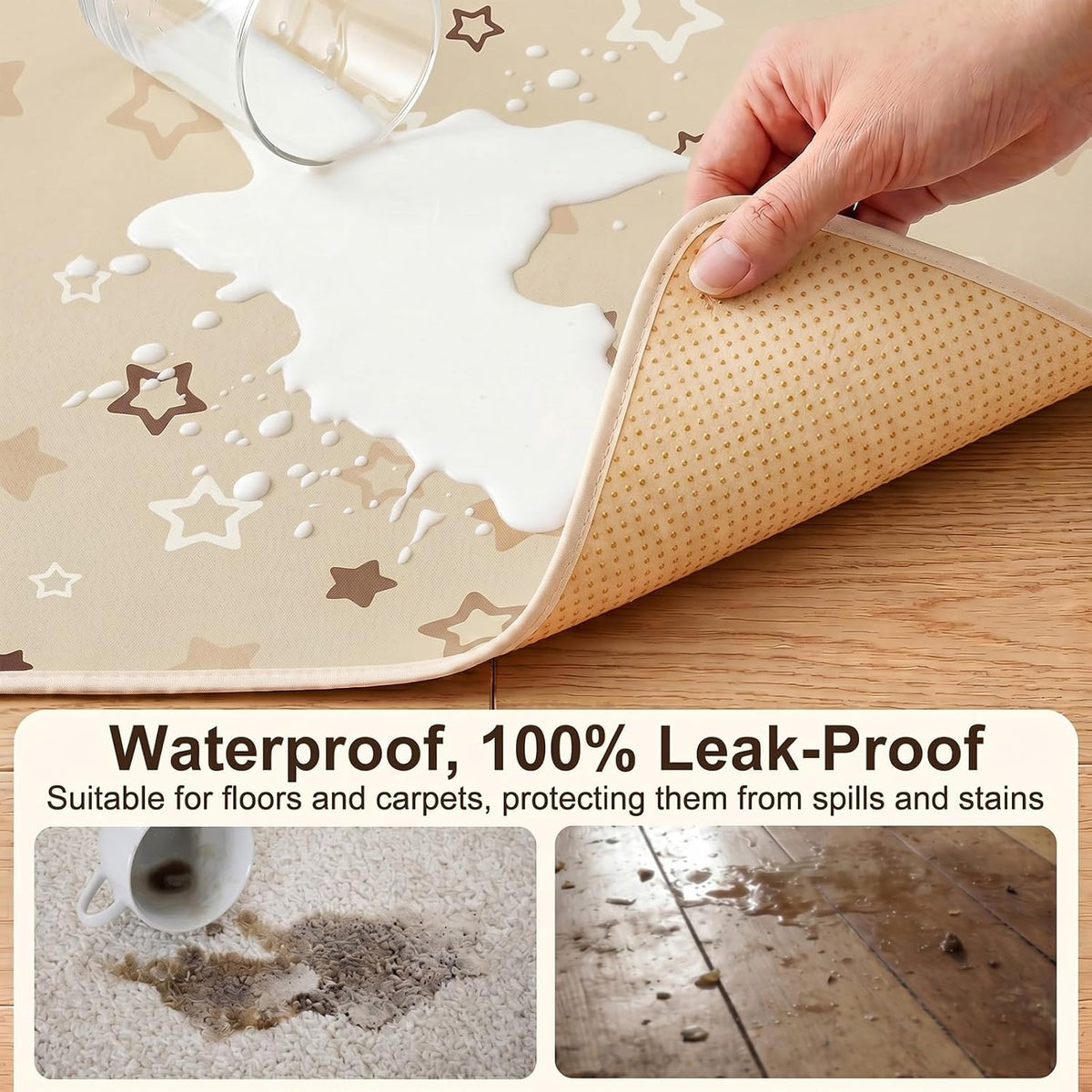 Splat Mat for Under High Chair, Waterproof & Mess-Proof Floor Mat