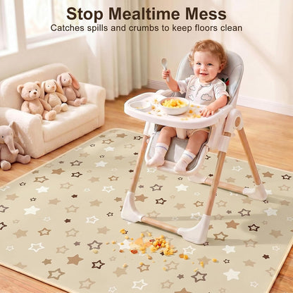 Splat Mat for Under High Chair, Waterproof & Mess-Proof Floor Mat