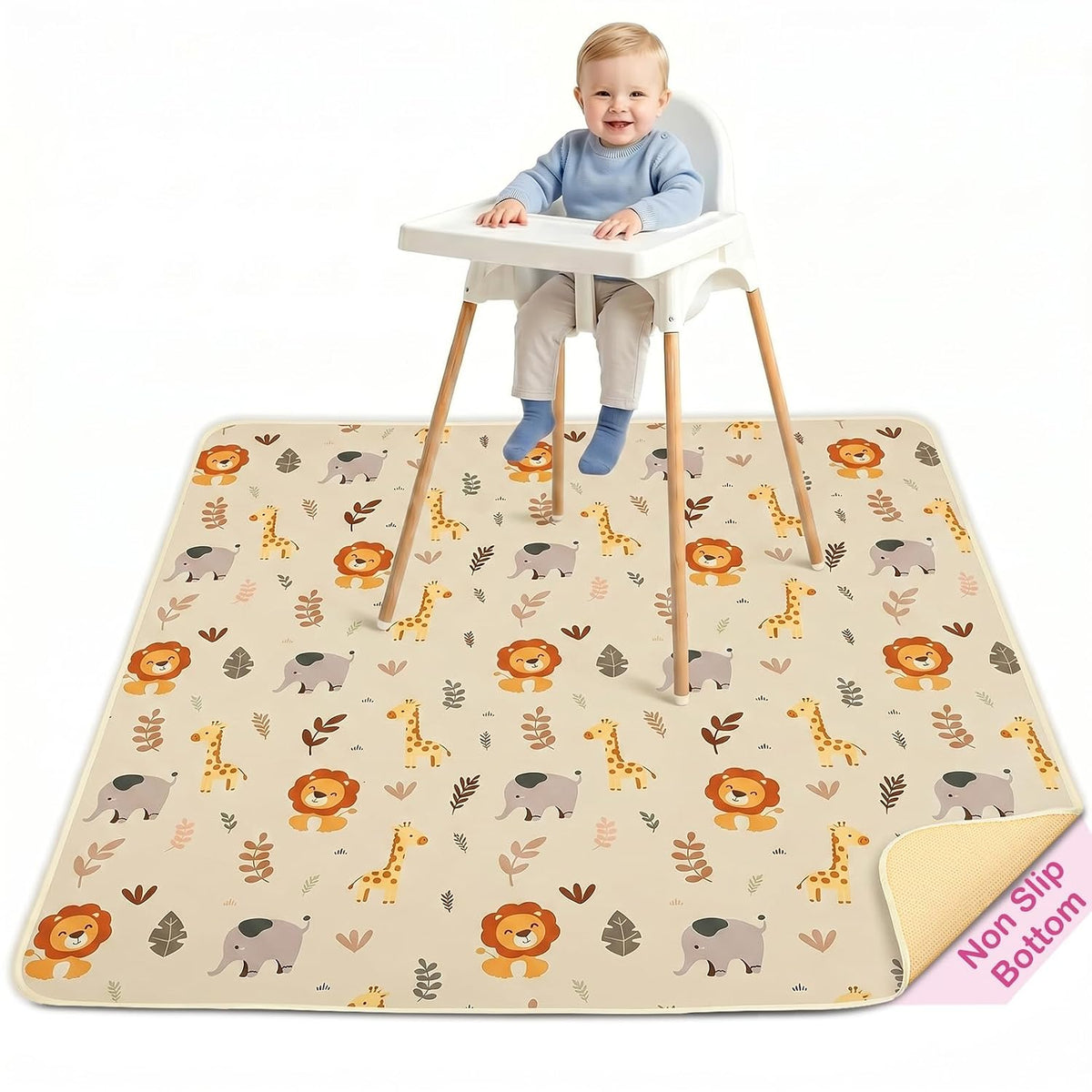 Splat Mat for Under High Chair, Waterproof & Mess-Proof Floor Mat