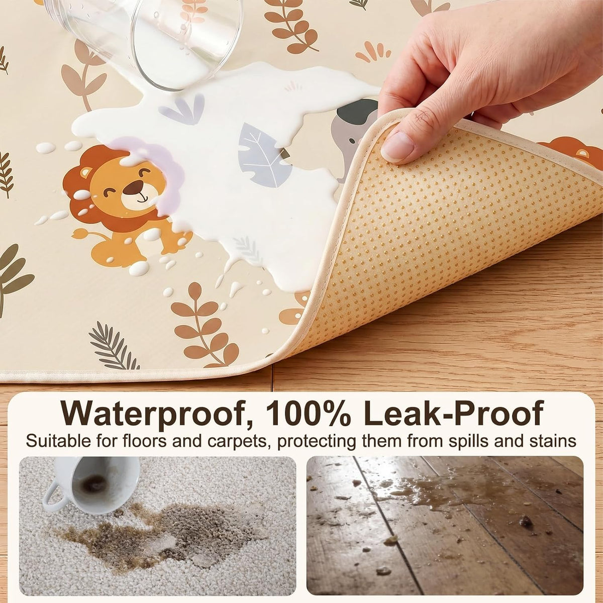 Splat Mat for Under High Chair, Waterproof & Mess-Proof Floor Mat