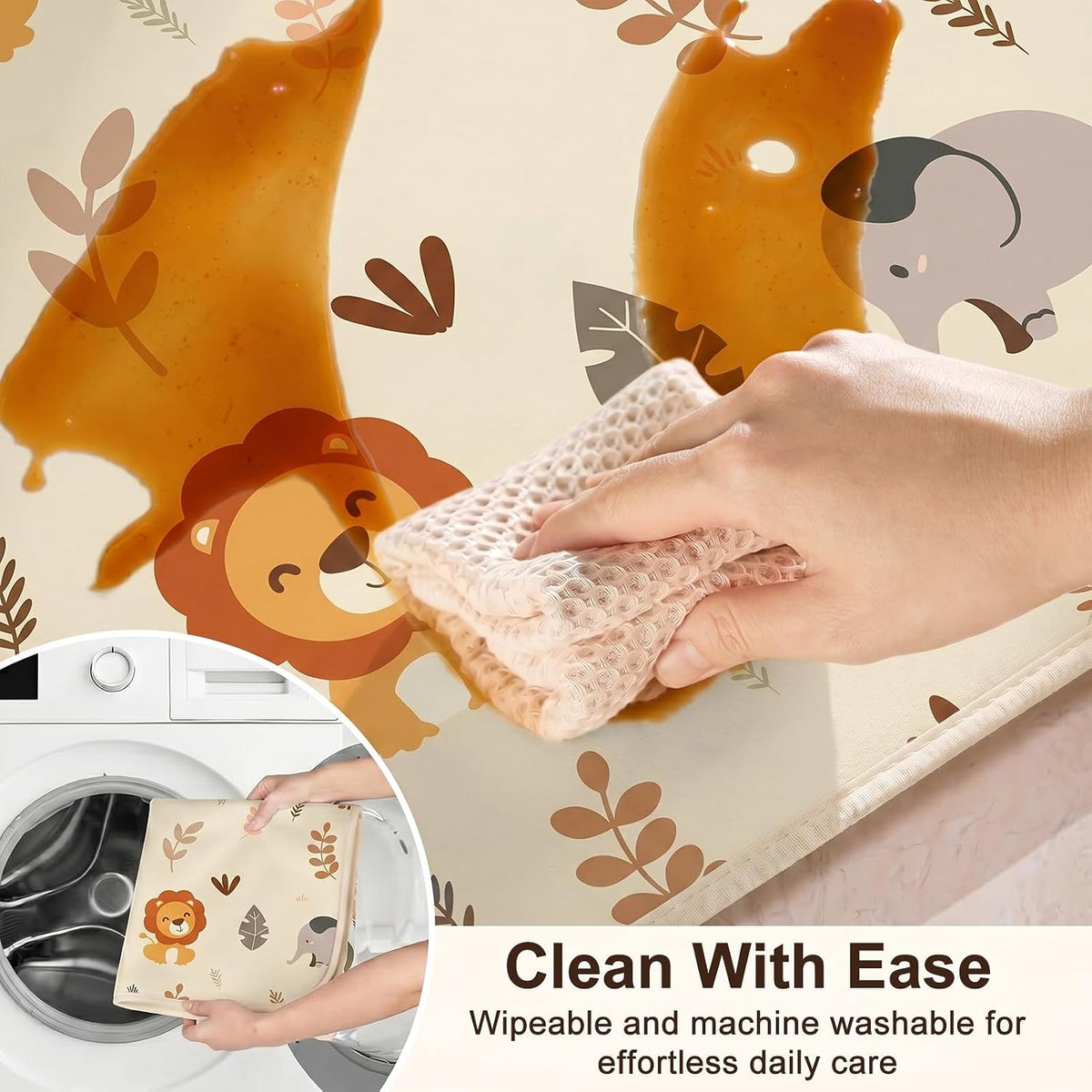 Splat Mat for Under High Chair, Waterproof & Mess-Proof Floor Mat
