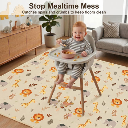 Splat Mat for Under High Chair, Waterproof & Mess-Proof Floor Mat