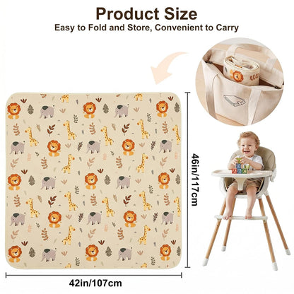 Splat Mat for Under High Chair, Waterproof & Mess-Proof Floor Mat