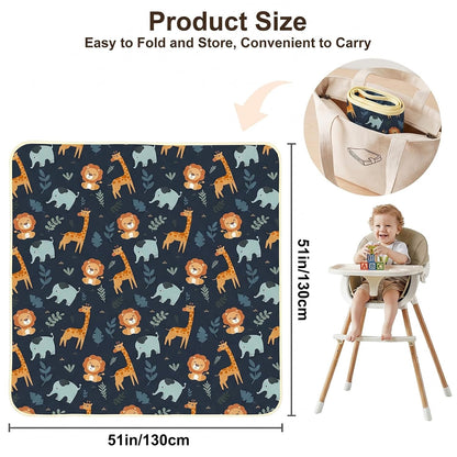 Splat Mat for Under High Chair, Waterproof & Mess-Proof Floor Mat