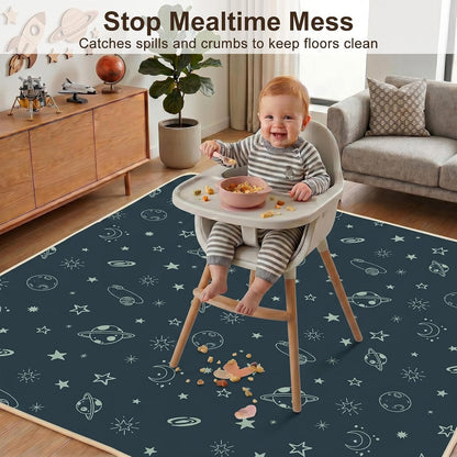 Splat Mat for Under High Chair, Waterproof & Mess-Proof Floor Mat