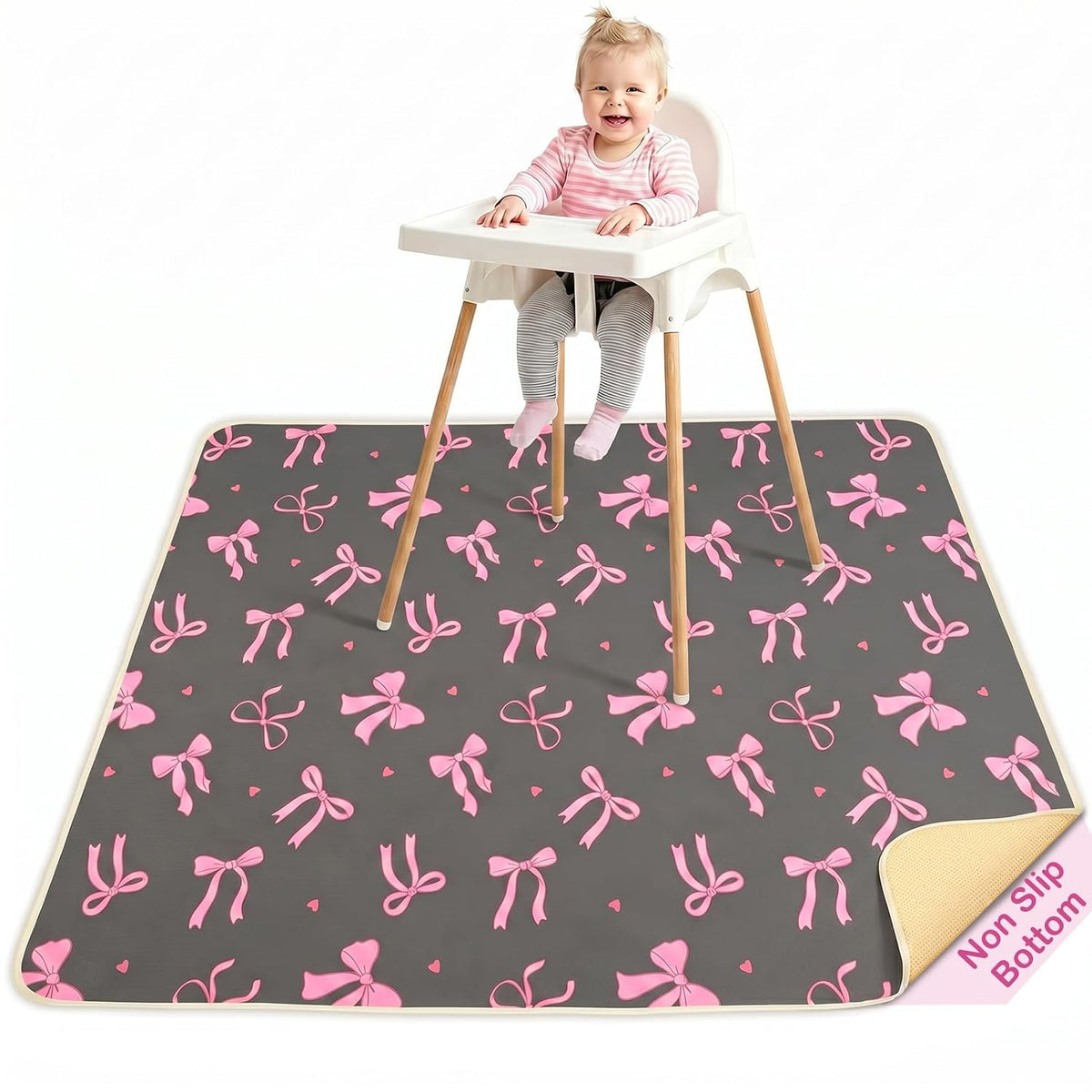 Splat Mat for Under High Chair, Waterproof & Mess-Proof Floor Mat