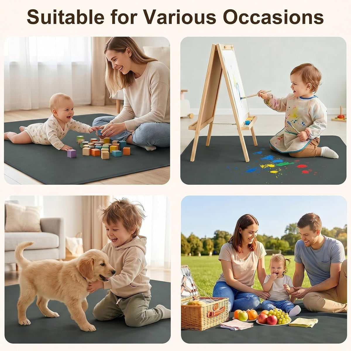 Splat Mat for Under High Chair, Waterproof & Mess-Proof Floor Mat