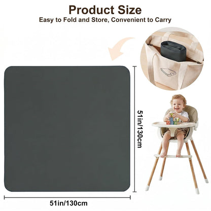Splat Mat for Under High Chair, Waterproof & Mess-Proof Floor Mat