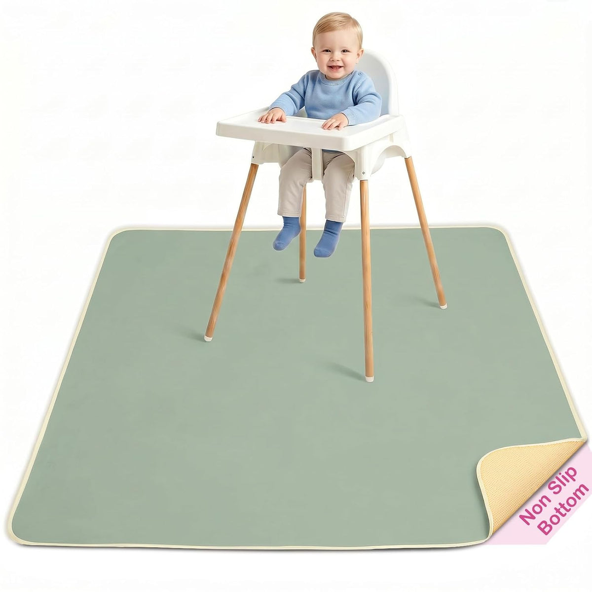 Splat Mat for Under High Chair, Waterproof & Mess-Proof Floor Mat