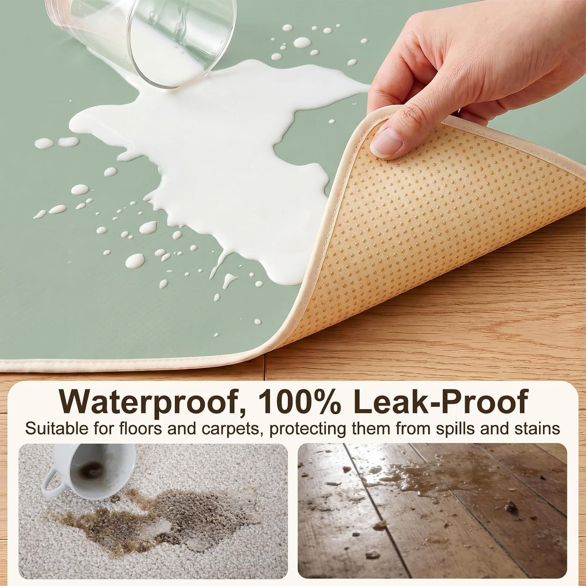 Splat Mat for Under High Chair, Waterproof & Mess-Proof Floor Mat