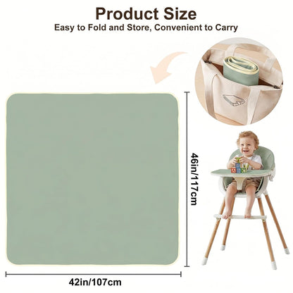 Splat Mat for Under High Chair, Waterproof & Mess-Proof Floor Mat