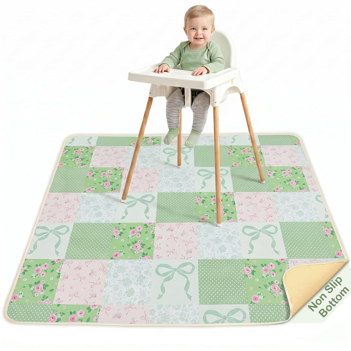 Splat Mat for Under High Chair, Waterproof & Mess-Proof Floor Mat