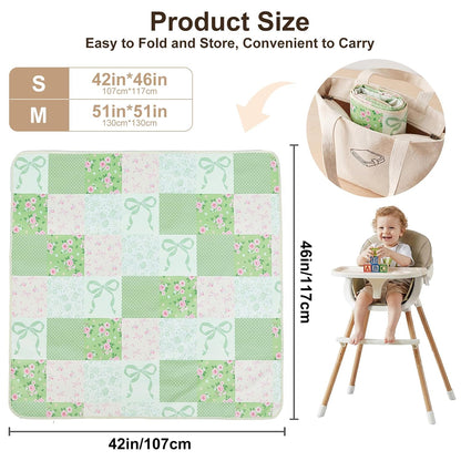 Splat Mat for Under High Chair, Waterproof & Mess-Proof Floor Mat