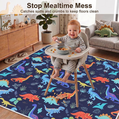 Splat Mat for Under High Chair, Waterproof & Mess-Proof Floor Mat