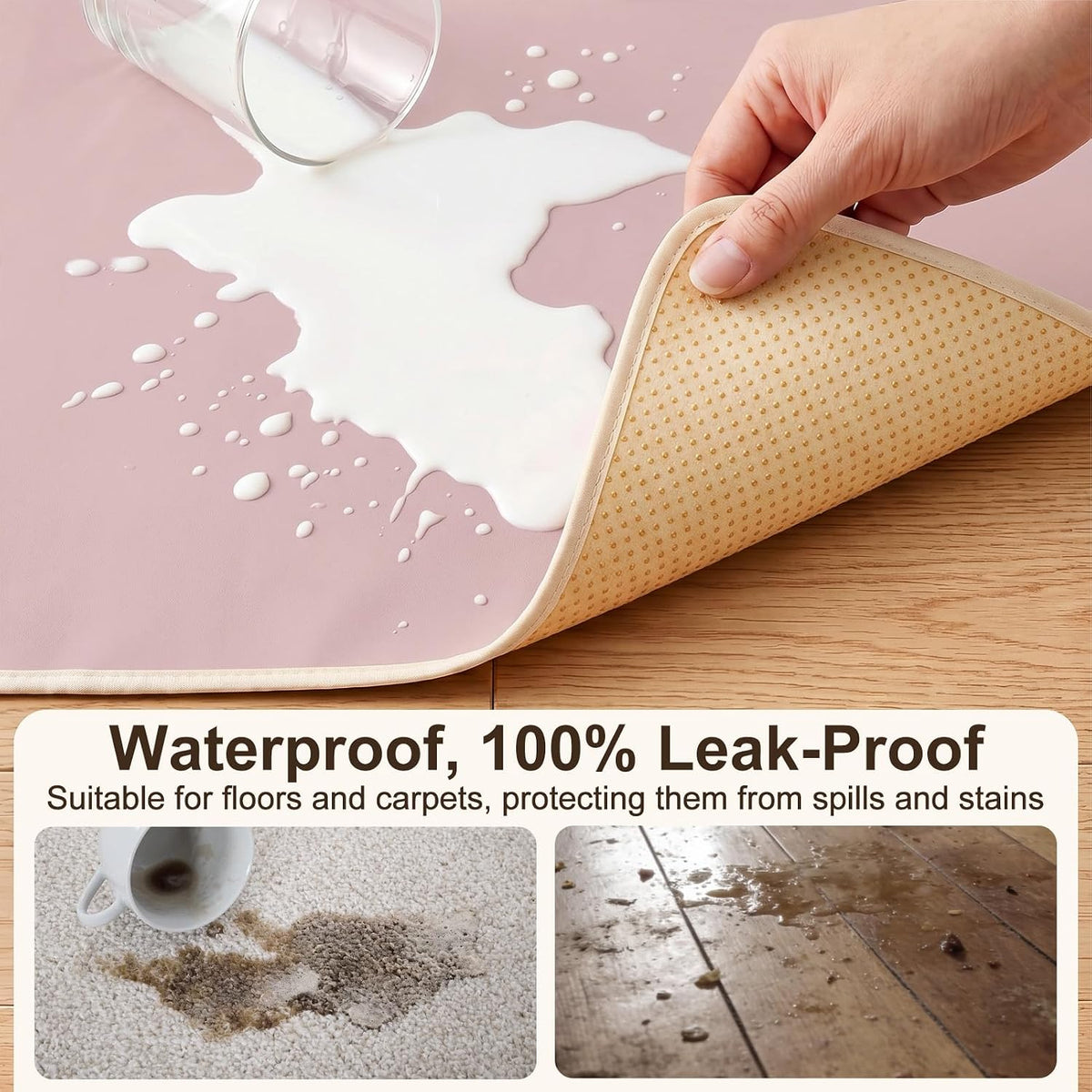 Splat Mat for Under High Chair, Waterproof & Mess-Proof Floor Mat