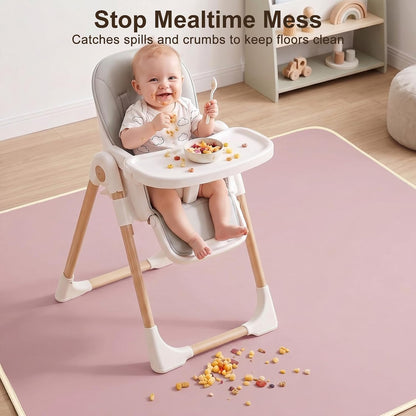 Splat Mat for Under High Chair, Waterproof & Mess-Proof Floor Mat