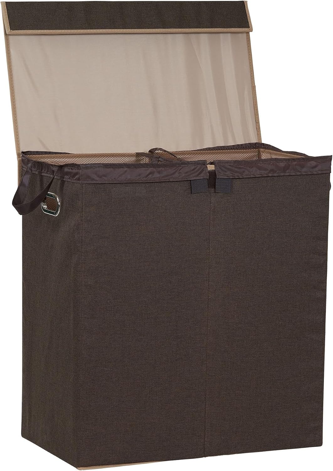5620 Collapsible Single Laundry Hamper with Magnetic Lid - Grey