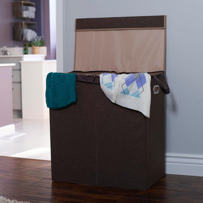 5620 Collapsible Single Laundry Hamper with Magnetic Lid - Grey