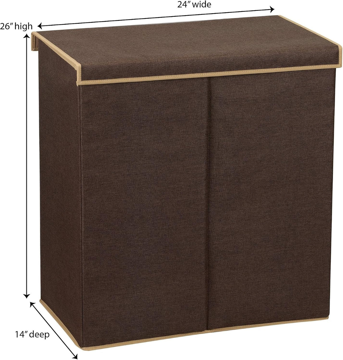 5620 Collapsible Single Laundry Hamper with Magnetic Lid - Grey