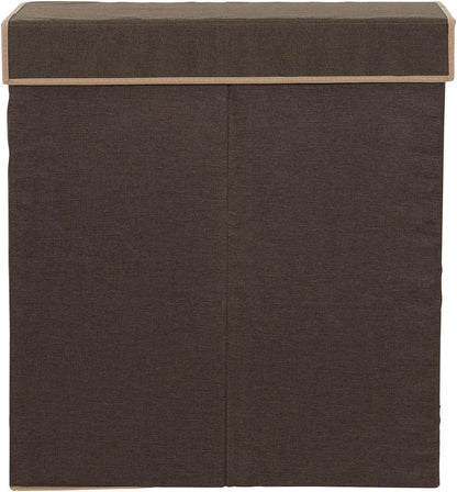 5620 Collapsible Single Laundry Hamper with Magnetic Lid - Grey