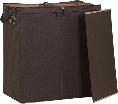 5620 Collapsible Single Laundry Hamper with Magnetic Lid - Grey