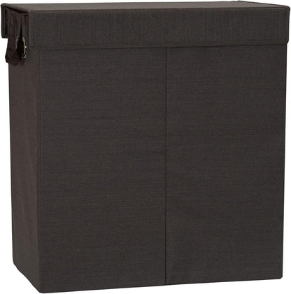 5620 Collapsible Single Laundry Hamper with Magnetic Lid - Grey