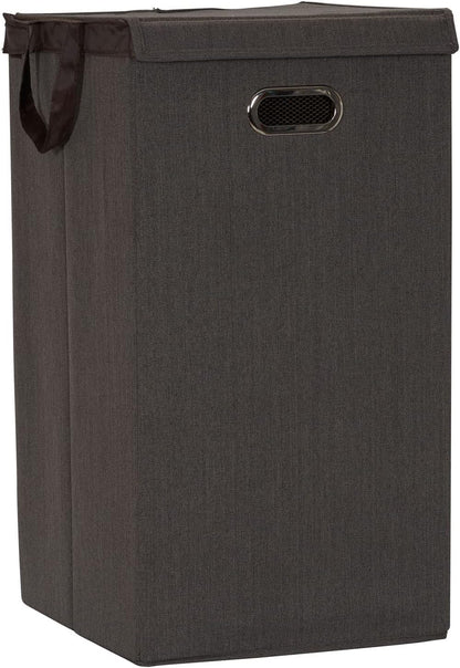 5620 Collapsible Single Laundry Hamper with Magnetic Lid - Grey